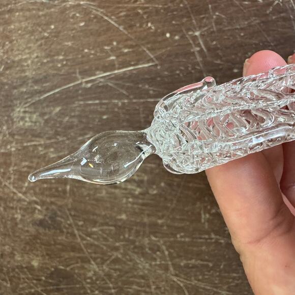 Vintage Blown Spun Glass Single Birthday Candle Keepsake 5 inches tall - Picture 5 of 8